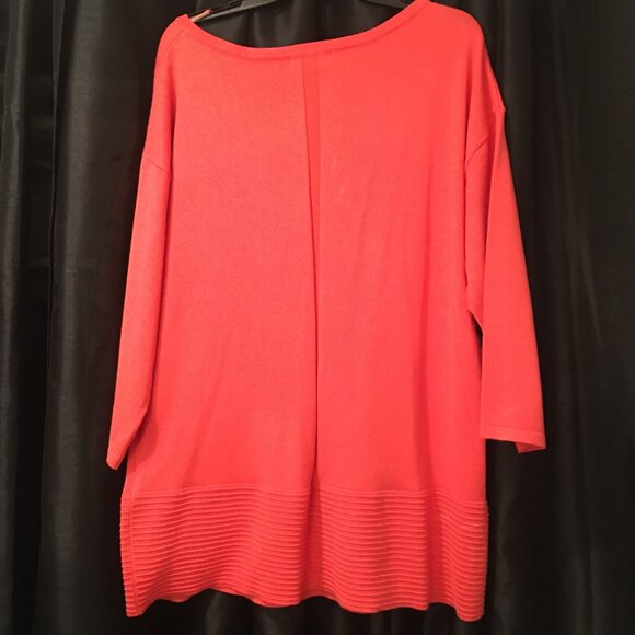 NWT Tint & Shadow Coral Tunic Sweater 1X - Picture 6 of 11